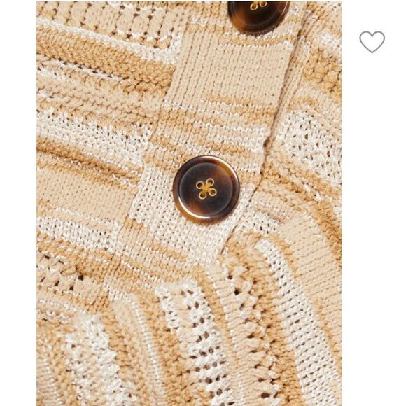 NWT VERONICA BEARD Goliad Cropped Cardigan Camel Multi XS Cotton - Picture 13 of 15